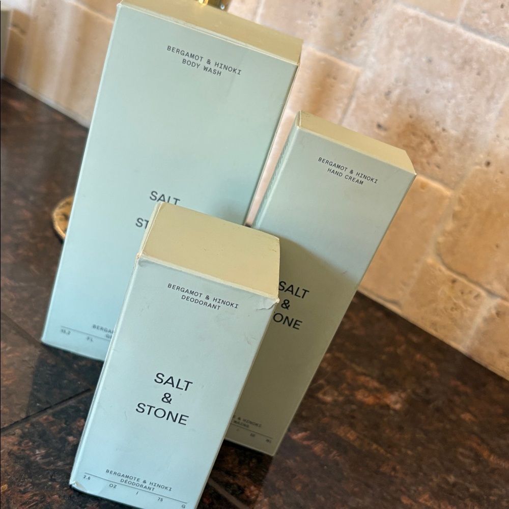 NEW Salt & Stone Bergamot & Hinoki Body Care Bundle